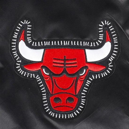 Chicago Bulls Diy Pick Stitch Classic Rib Satin Jacket Chicago Bulls Diy Pick Stitch Classic Rib Satin Jacket