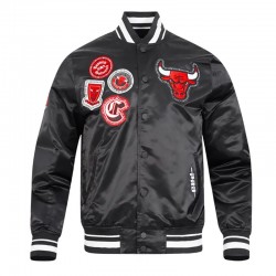 Chicago Bulls Diy Pick Stitch Classic Rib Satin Jacket