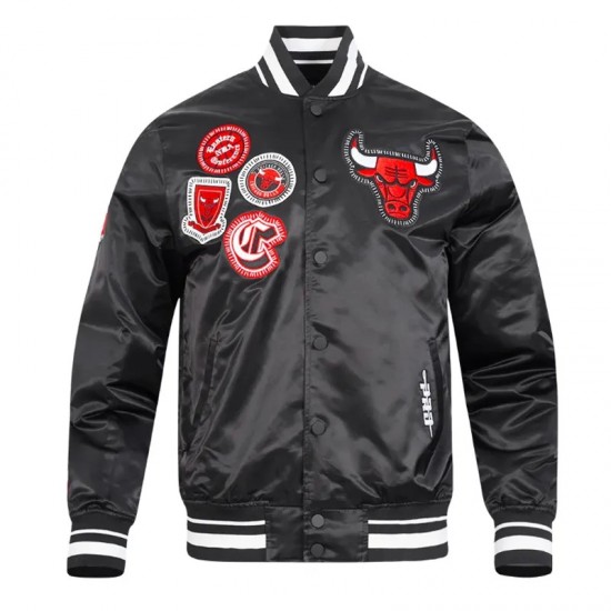 Chicago Bulls Diy Pick Stitch Classic Rib Satin Jacket Chicago Bulls Diy Pick Stitch Classic Rib Satin Jacket
