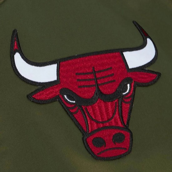 Chicago Bulls Green Satin Flight Jacket Chicago Bulls Green Satin Flight Jacket