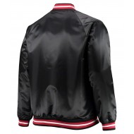 Chicago Bulls Hardwood Classics Raglan Satin Black Jacket