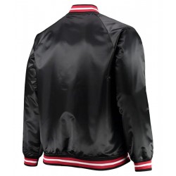 Chicago Bulls Hardwood Classics Raglan Satin Black Jacket