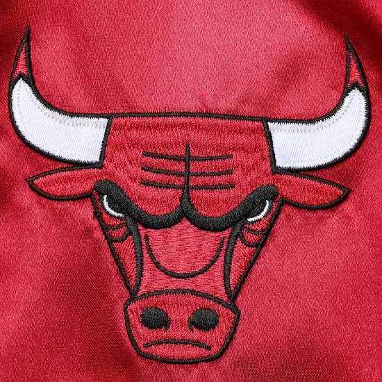 Chicago Bulls Hardwood Classics Red & Black Satin Jacket Chicago Bulls Hardwood Classics Red & Black Satin Jacket