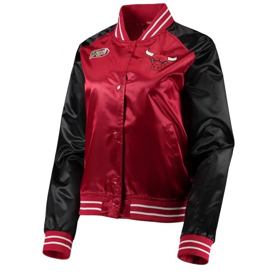 Chicago Bulls Hardwood Classics Red & Black Satin Jacket Chicago Bulls Hardwood Classics Red & Black Satin Jacket