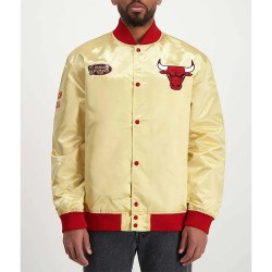 Chicago Bulls Light Weight Gold Satin Jacket