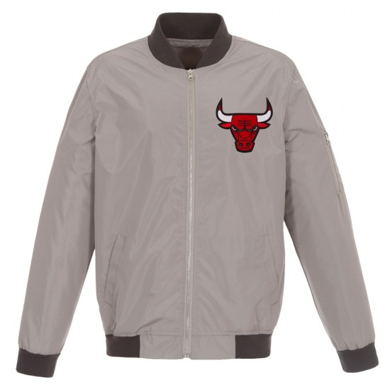 Chicago Bulls Lightweight Nylon Bomber Jacket Chicago Bulls Lightweight Nylon Bomber Jacket