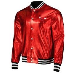 Chicago Bulls Metallic Red Jacket