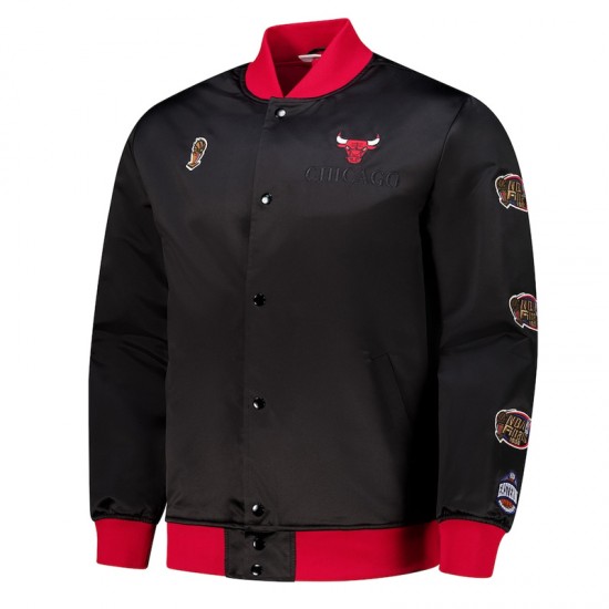 Chicago Bulls OG 3.0 Black Satin Jacket Chicago Bulls OG 3.0 Black Satin Jacket