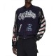 Chicago Bulls Off-White Purple Varsity Jacket Chicago Bulls Off-White Purple Varsity Jacket