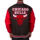 Chicago Bulls Poly Twill Black and Red Jacket