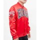 Chicago Bulls Red Big Logo Satin Jacket