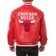 Chicago Bulls Red Leather Varsity Jacket
