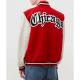 Chicago Bulls Red Wool and White Leather Varsity Letterman Jacket Chicago Bulls Red Wool and White Leather Varsity Letterman Jacket