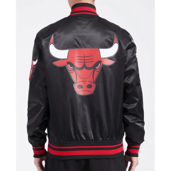 Chicago Bulls Script Tail Satin Jacket