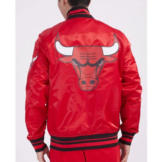 Chicago Bulls Script Tail Satin Jacket