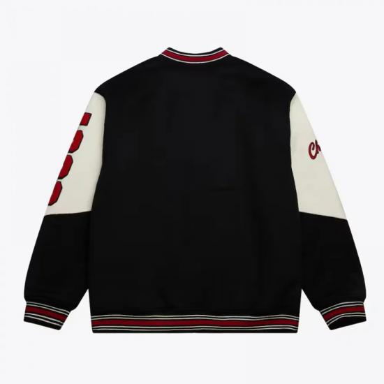 Chicago Bulls Team History Black Varsity Jacket Chicago Bulls Team History Black Varsity Jacket