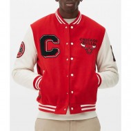 Chicago Bulls Varsity Red and Off White Jacket