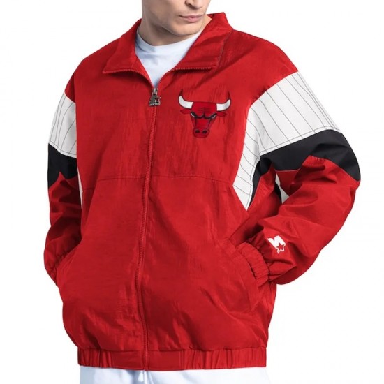 Chicago Bulls Yard Line Red Full-Zip Jacket Chicago Bulls Yard Line Red Full-Zip Jacket