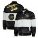 Chicago Cubs Black and White Satin Jacket Chicago Cubs Black and White Satin Jacket