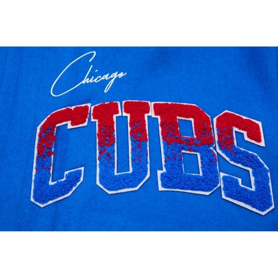 Chicago Cubs Home Town Blue Wool Varsity Jacket Chicago Cubs Home Town Blue Wool Varsity Jacket