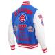 Chicago Cubs Old English Blue Wool Varsity Jacket Chicago Cubs Old English Blue Wool Varsity Jacket