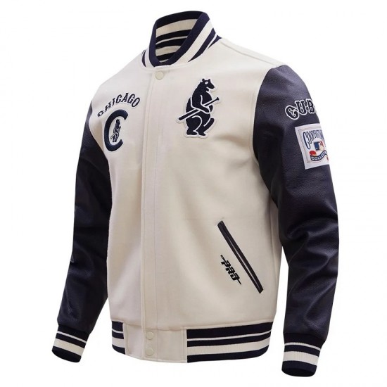 Chicago Cubs Retro Classic Navy Blue Wool Varsity Jacket Chicago Cubs Retro Classic Navy Blue Wool Varsity Jacket