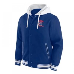Chicago Cubs Royal Cotton Hooded Jacket