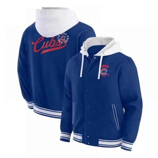 Chicago Cubs Royal Cotton Hooded Jacket