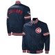 Chicago Cubs Slider Navy Varsity Satin Jacket