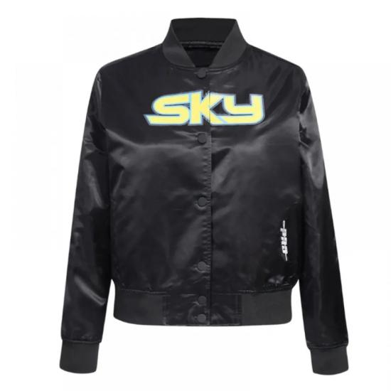 Chicago Sky Classic Essentials Black Satin Jacket Chicago Sky Classic Essentials Black Satin Jacket