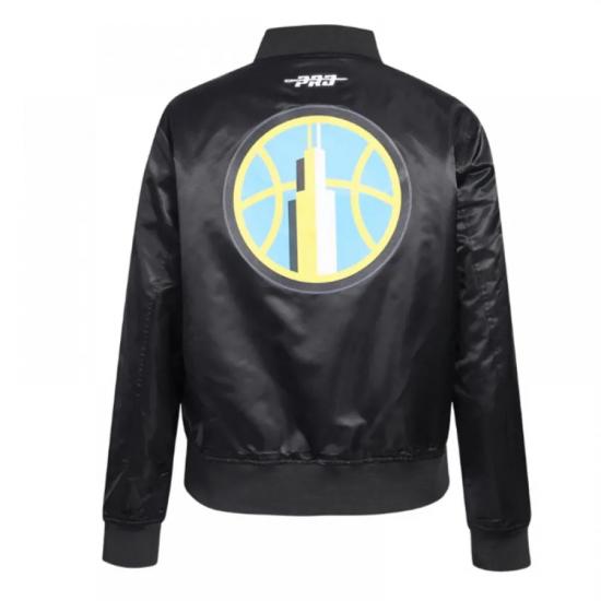 Chicago Sky Classic Essentials Black Satin Jacket