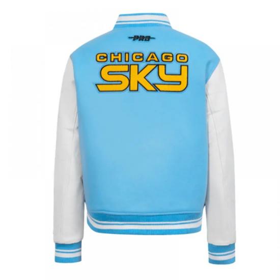 Chicago Sky Essentials Classic Varsity Jacket Chicago Sky Essentials Classic Varsity Jacket