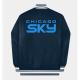 Chicago Sky Navy Satin Jacket