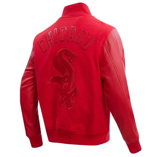 Chicago White Sox Classic Triple Red Wool Varsity Jacket Chicago White Sox Classic Triple Red Wool Varsity Jacket