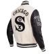 Chicago White Sox Retro Classic Off White Wool Varsity Jacket Chicago White Sox Retro Classic Off White Wool Varsity Jacket