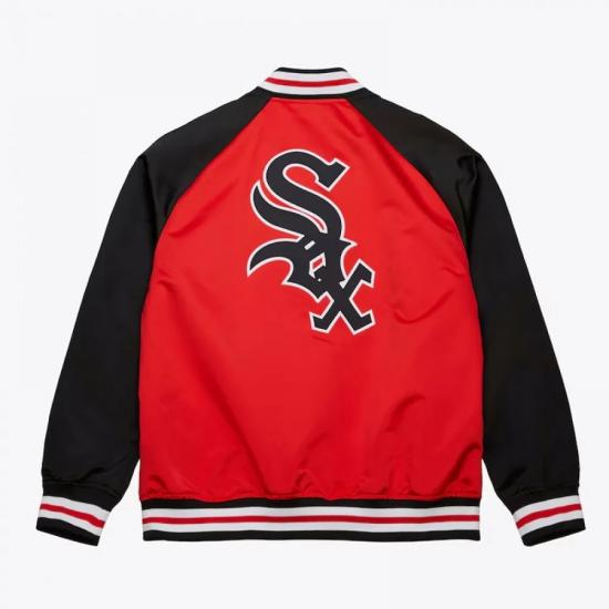 Chicago White Sox Vintage Logo Double Clutch Red Satin Jacket
