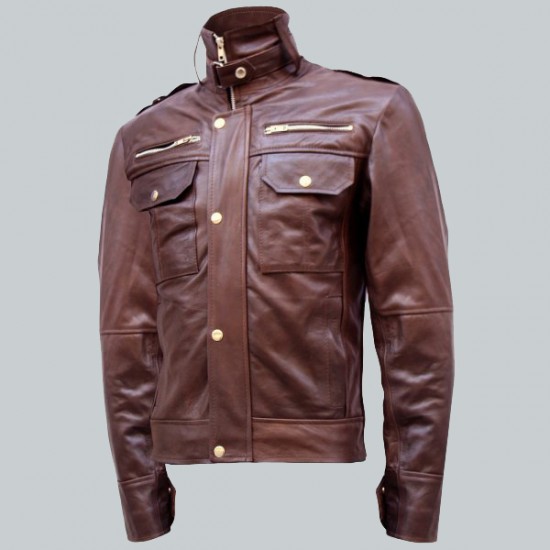 Chocolate Brown Leather Jacket Men's Chocolate Brown Leather Jacket Men's