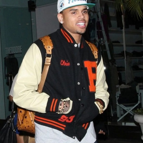 Chris Brown Letterman M Jacket Chris Brown Letterman M Jacket