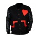 Chris Brown Valentines Bomber Leather Letterman Jacket Chris Brown Valentines Bomber Leather Letterman Jacket