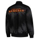 Cincinnati Bengals Black Varsity Satin Jacket Cincinnati Bengals Black Varsity Satin Jacket