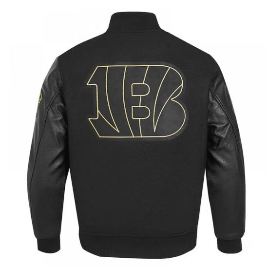 Cincinnati Bengals Full-Zip Black Varsity Jacket Cincinnati Bengals Full-Zip Black Varsity Jacket