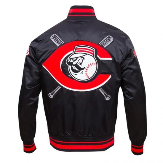 Cincinnati Reds Mashup Classic Rib Satin Jacket Cincinnati Reds Mashup Classic Rib Satin Jacket