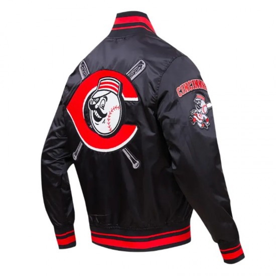 Cincinnati Reds Mashup Classic Rib Satin Jacket Cincinnati Reds Mashup Classic Rib Satin Jacket