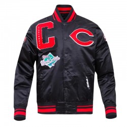 Cincinnati Reds Mashup Classic Rib Satin Jacket