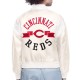 Cincinnati Reds Printed Logo Varsity Satin Jacket Cincinnati Reds Printed Logo Varsity Satin Jacket