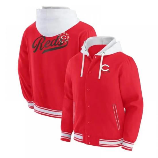 Cincinnati Reds Red Cotton Hooded Jacket