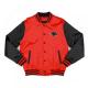 Clark Atlanta Red and Black Baseball Jacket Clark Atlanta Red and Black Baseball Jacket