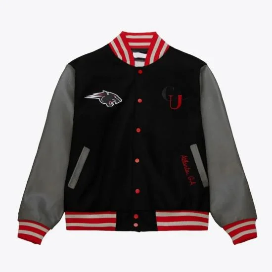 Clark Atlanta University Panthers Homecoming Black Varsity Jacket Clark Atlanta University Panthers Homecoming Black Varsity Jacket