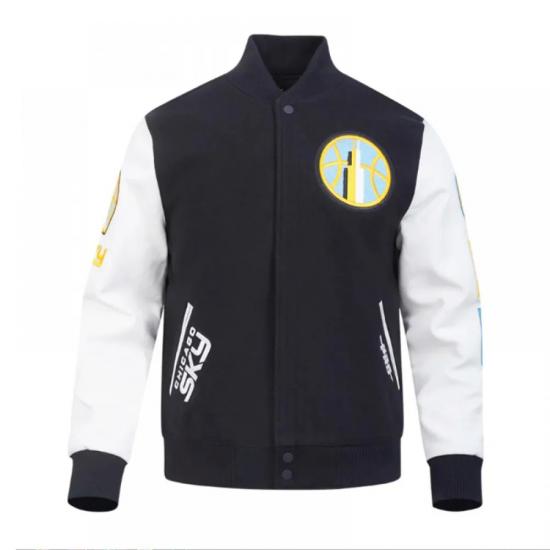 Classic Chenille Chicago Sky Varsity Jacket Classic Chenille Chicago Sky Varsity Jacket
