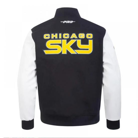 Classic Chenille Chicago Sky Varsity Jacket Classic Chenille Chicago Sky Varsity Jacket